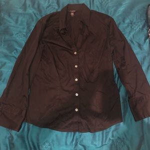 Banana Republic Black Button Down
